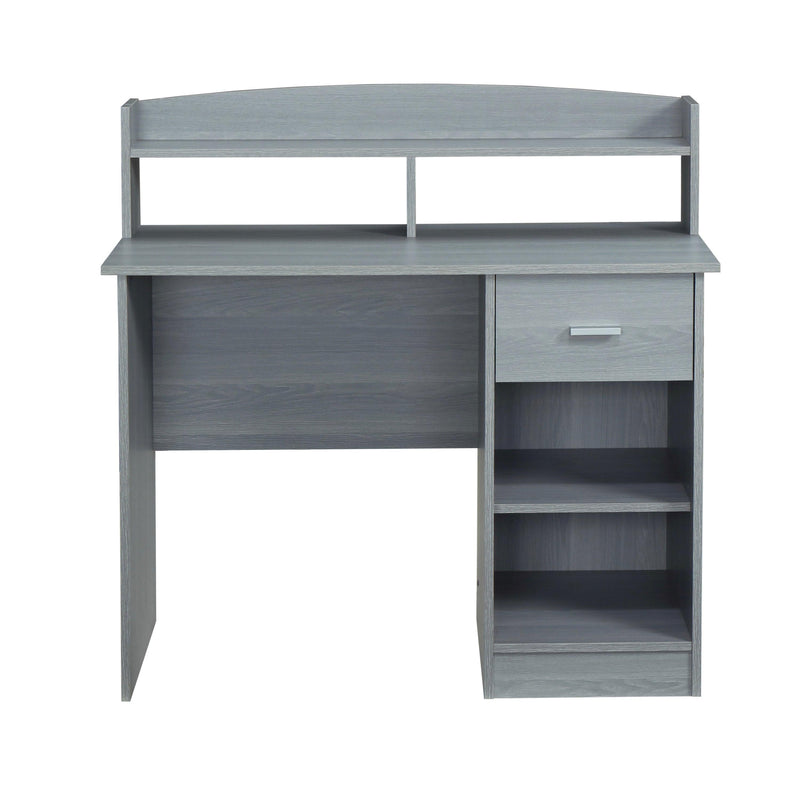 Techni MobiliModern Office Desk with Hutch, Grey - Urban Living Furniture (Los Angeles, CA)