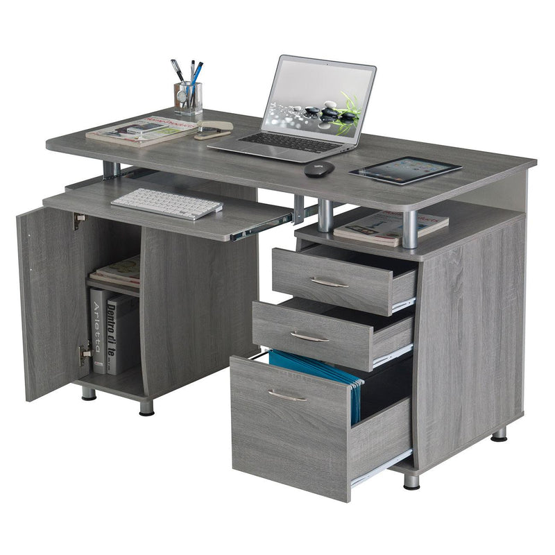 Techni Mobili Complete Workstation Computer Desk withStorage, Grey - Urban Living Furniture (Los Angeles, CA)