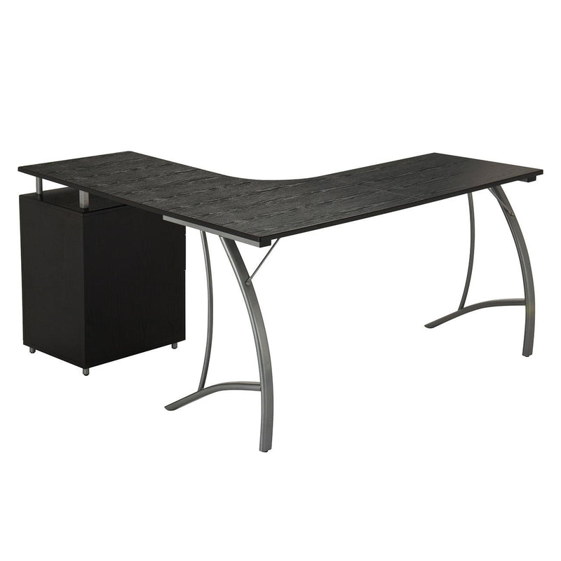 Techni MobiliModern L- Shaped Computer Desk with File Cabinet andStorage, Espresso - Urban Living Furniture (Los Angeles, CA)