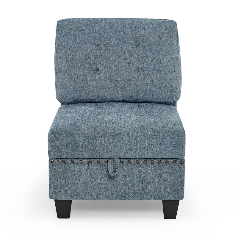 Single Chair  for Modular Sectional，Navy（26.5“x31.5”x36“）