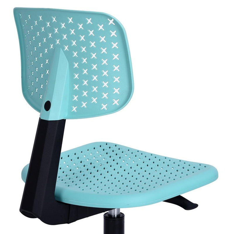 Plastic Children Student Chair; Low-Back Armless Adjustable Swivel Ergonomic Home Office Student Computer Desk Chair; Hollow Star - MINT GREEN - Urban Living Furniture (Los Angeles, CA)