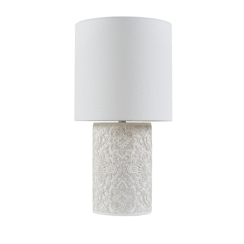 Ashbourne Embossed Floral Resin Table Lamp - Urban Living Furniture (Los Angeles, CA)