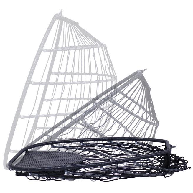 Hanging Egg Chair with Stand Outdoor Patio Swing Egg Chair Indoor Folding Egg Chair, Waterproof Cushion, Folding Rope Back, Heavy Duty C-Stand, 330LBS Capacity