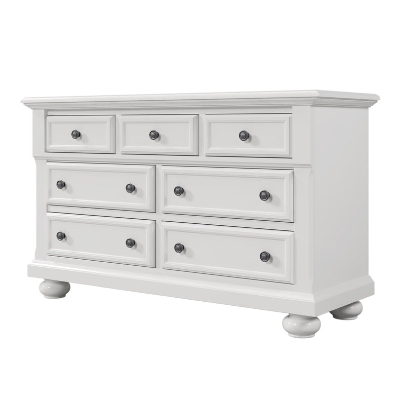 3 Pieces Nursery Sets Traditional Farmhouse Style Full Bed + Nightstand +Dresser,White - Urban Living Furniture (Los Angeles, CA)