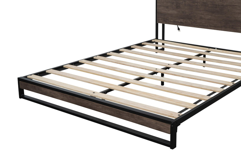 Platform Queen Bed with Socket, Fast Assemble Design - Urban Living Furniture (Los Angeles, CA)