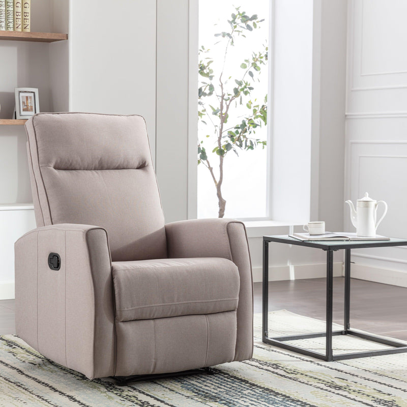 Minimalism Style Manual Recliner, Classic Single Chair, Small Sofa for Living Room&Bed Room, Cream - Urban Living Furniture (Los Angeles, CA)