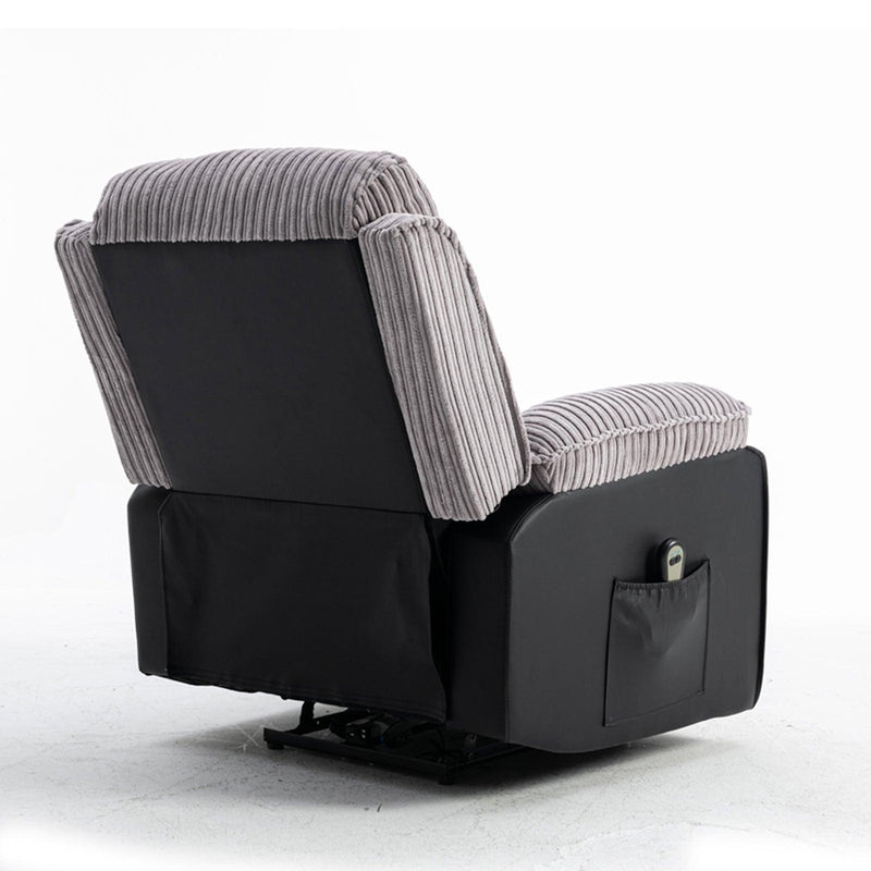 Grey Fabric Recliner Chair  Theater Single Recliner Thick Seat and Backrest, suitable for living room, side bags Electric sofa chair, electric remote control.The angle can adjust freely - Urban Living Furniture (Los Angeles, CA)