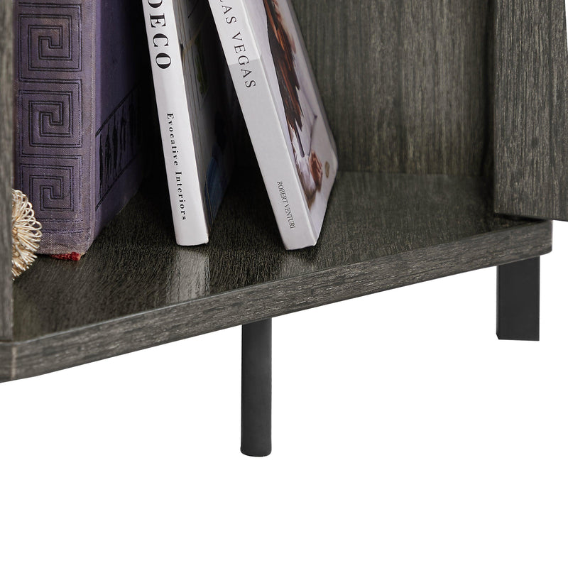 Corner Shelf 5-Tier withStorage，Corner cabinet Bookshelf StandStorage Rack(Dark Grey) - Urban Living Furniture (Los Angeles, CA)