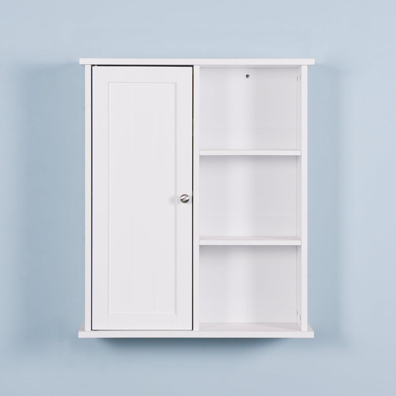 Wall Mount Medicine Cabinet with a Door, Wooden BathroomStorage Cabinet with Adjustable Shelf - Urban Living Furniture (Los Angeles, CA)