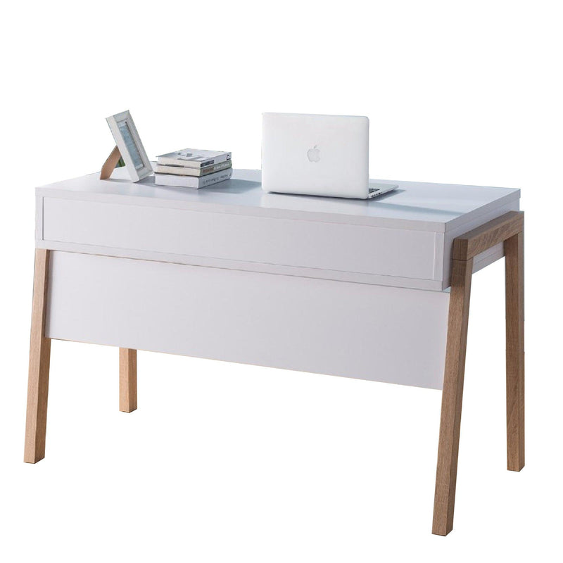 Contemporary Style Desk With OpenStorage Shelf, White and brown - Urban Living Furniture (Los Angeles, CA)