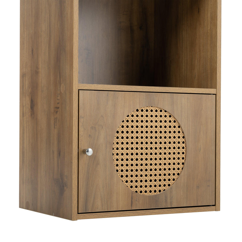 BathroomStorage cabinet,smallStorage cabinet,ratten locker,Children's bookcase，living room, bedroom, home office floor cabinet, rustic brown - Urban Living Furniture (Los Angeles, CA)