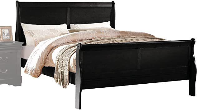 ACME Louis Philippe Queen Bed in Black 23730Q - Urban Living Furniture (Los Angeles, CA)