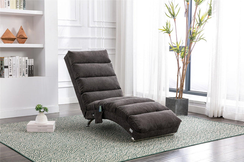 Linen Chaise Lounge Indoor Chair,Modern Long Lounger for Office or Living Room - Urban Living Furniture (Los Angeles, CA)