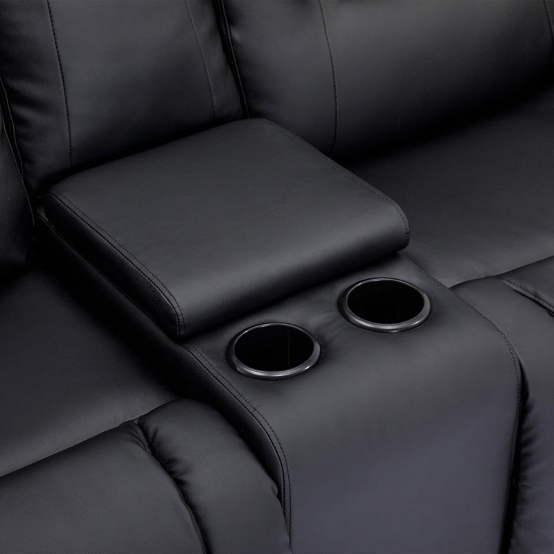 Home Theater Seating Manual Recliner, PU Leather Reclining Loveseat for Living Room - Urban Living Furniture (Los Angeles, CA)