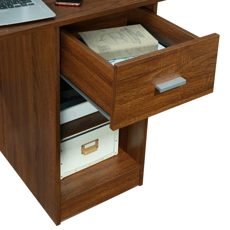 Techni MobiliModern Office Desk with Hutch, Oak - Urban Living Furniture (Los Angeles, CA)