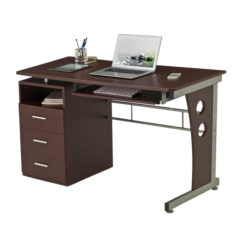 Techni Mobili Computer Desk with AmpleStorage, Chocolate - Urban Living Furniture (Los Angeles, CA)