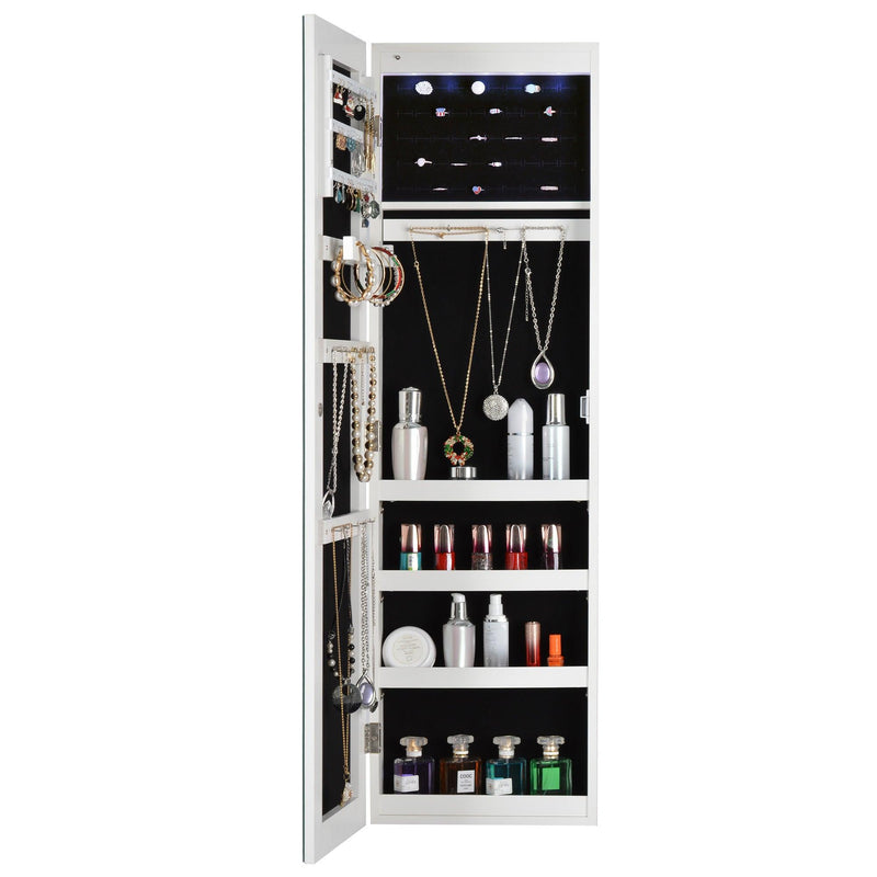 Full Mirror Fashion Simple JewelryStorage Cabinet  With Led Light  Can Be Hung On The Door Or Wall - Urban Living Furniture (Los Angeles, CA)