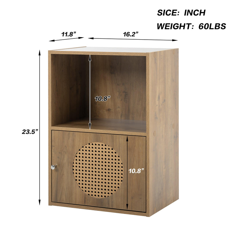 BathroomStorage cabinet,smallStorage cabinet,ratten locker,Children's bookcase，living room, bedroom, home office floor cabinet, rustic brown - Urban Living Furniture (Los Angeles, CA)