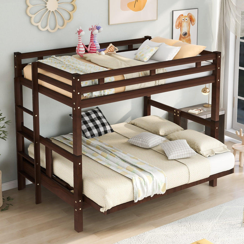 Twin over Full Convertible Bunk Bed - Espresso - Urban Living Furniture (Los Angeles, CA)