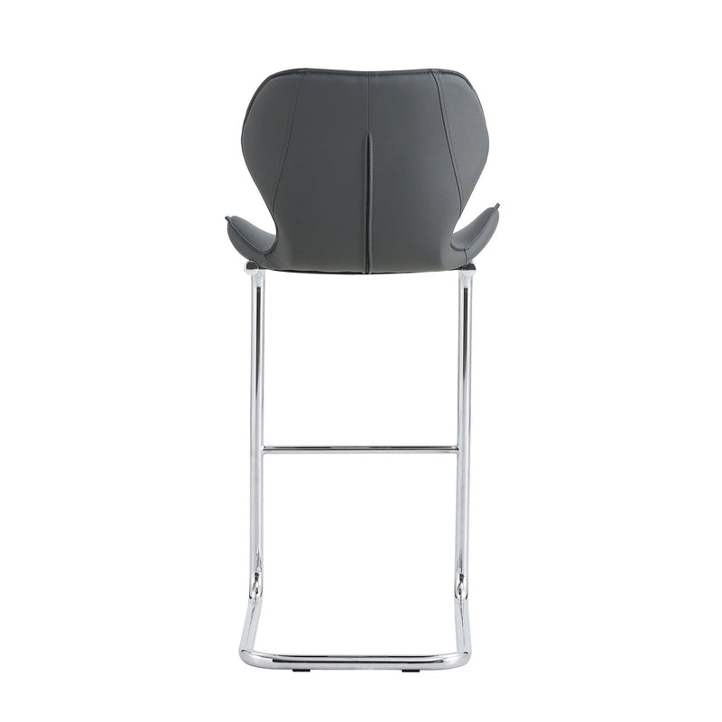 Bar chairModern design for dining and kitchen barstool with metal legs set of 4 (Grey)