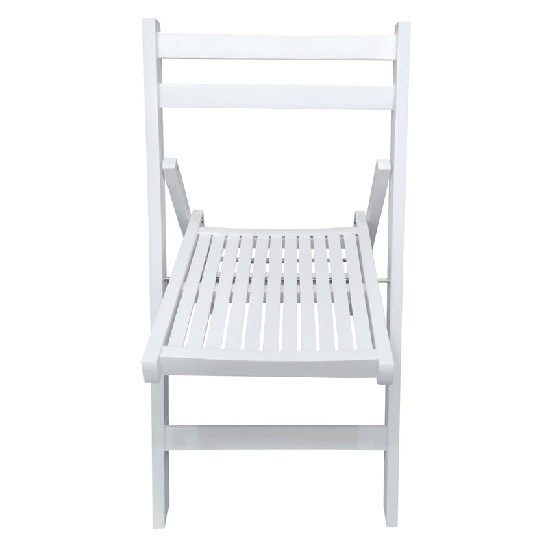 Furniture Slatted Wood Folding Special Event Chair - White, Set of 4 ，FOLDING CHAIR, FOLDABLE STYLE