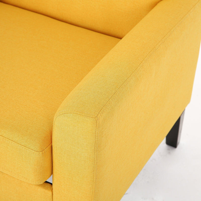 Fabric Accent Chair for Living Room, Bedroom Button Tufted Upholstered Comfy Reading Accent Chairs Sofa (Yellow) - Urban Living Furniture (Los Angeles, CA)