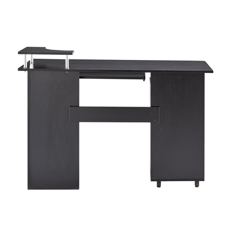 solid wood computer Desk,office table with PC droller,Storage shelves and file cabinet , two drawers, CPU tray,a shelf  used for planting, single , black. 47.24''L 21.65''W 34.35''H - Urban Living Furniture (Los Angeles, CA)