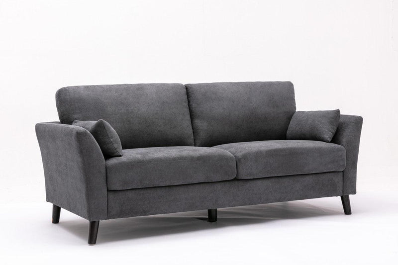 Damian Gray Velvet Fabric Sofa Loveseat Chair Living Room Set - Urban Living Furniture (Los Angeles, CA)