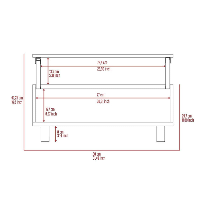 Tilton Rectangle Lift Top  Coffee Table White Oak - Urban Living Furniture (Los Angeles, CA)