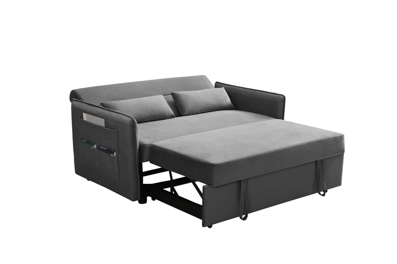 Pull Out Sofa Bed,Modern Adjustable Pull Out Bed Lounge Chair with 2 Side Pockets, 2 Pillows for Home Office - Urban Living Furniture (Los Angeles, CA)