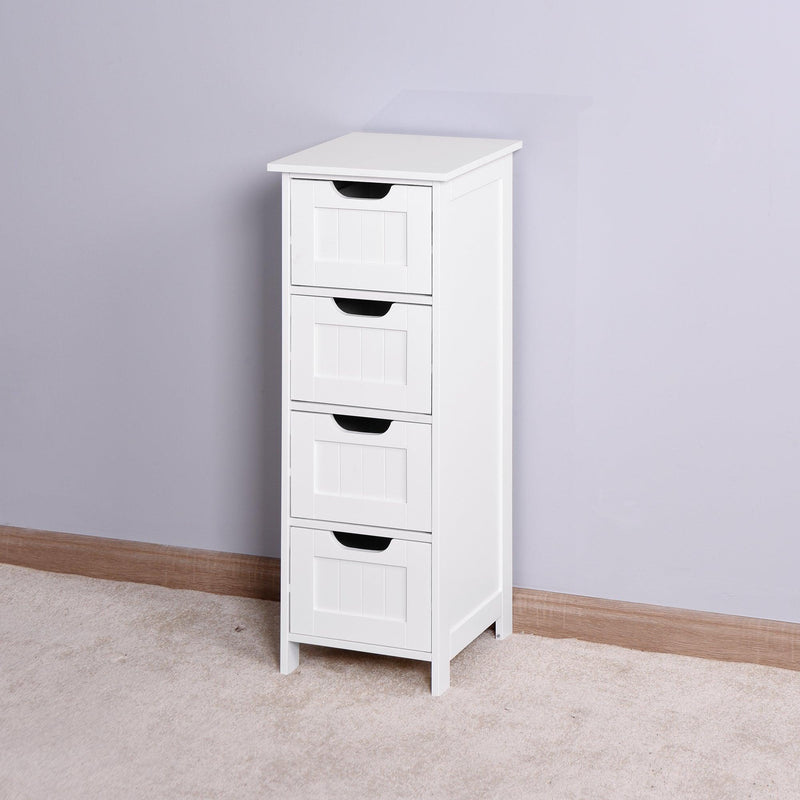 White BathroomStorage Cabinet, Freestanding Cabinet with Drawers - Urban Living Furniture (Los Angeles, CA)