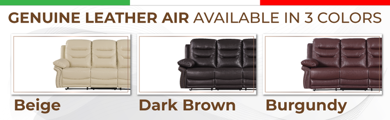 Global United  Leather Air Upholstered Reclining Sofa with Fiber Back - Urban Living Furniture (Los Angeles, CA)