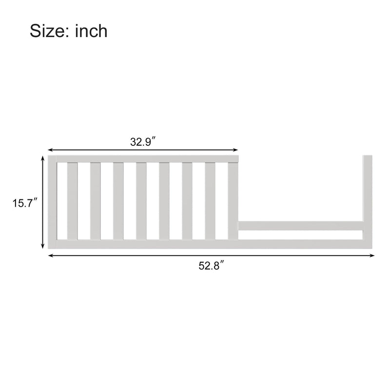 Toddler Bed Safety Guard Rails for Convertible Crib,White - Urban Living Furniture (Los Angeles, CA)