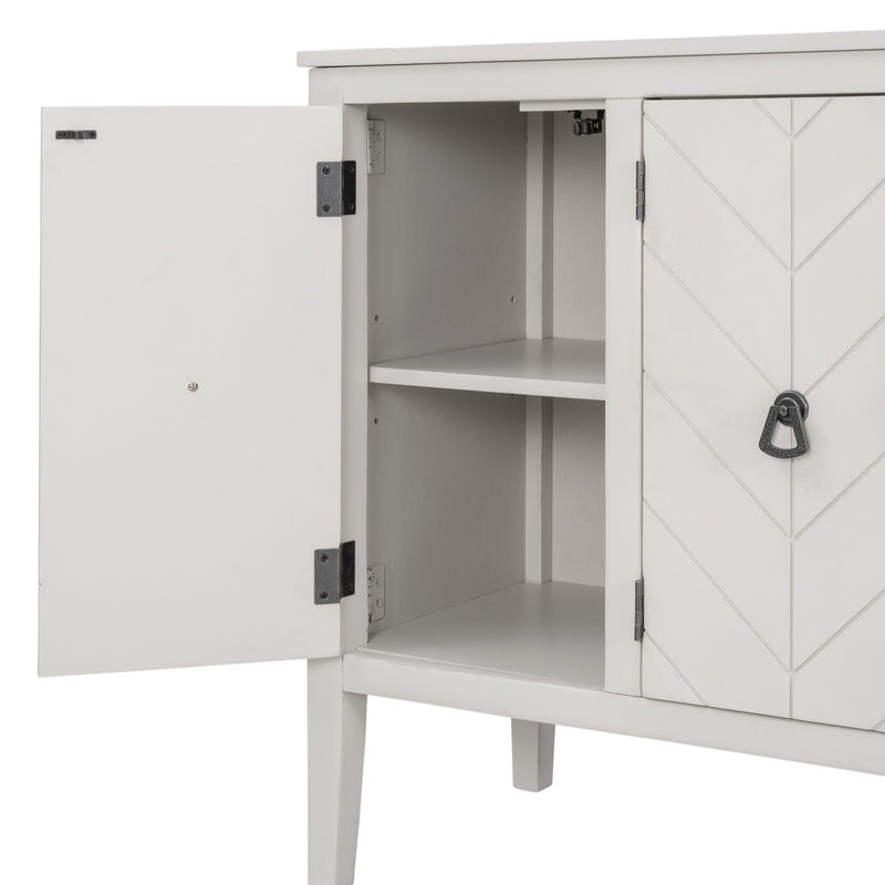 AccentStorage Cabinet Wooden Cabinet with Adjustable Shelf, Antique Gray, Entryway, Living Room, Bedroom - Urban Living Furniture (Los Angeles, CA)