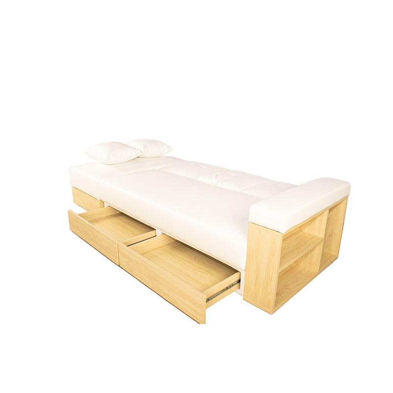 Multi-functional sofa, can sit, lie down, withStorage box and drawer, and theStorage box can be used as tea table and pedal(white) - Urban Living Furniture (Los Angeles, CA)