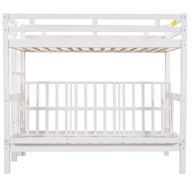 Twin over Full Convertible Bunk Bed - White - Urban Living Furniture (Los Angeles, CA)