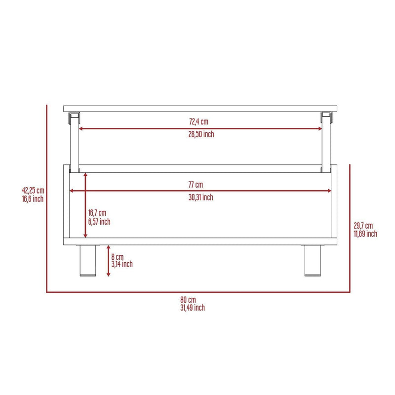 Tilton Rectangle Lift Top  Coffee Table White - Urban Living Furniture (Los Angeles, CA)