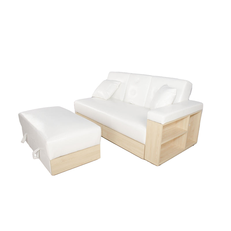 Multi-functional sofa, can sit, lie down, withStorage box and drawer, and theStorage box can be used as tea table and pedal(white) - Urban Living Furniture (Los Angeles, CA)