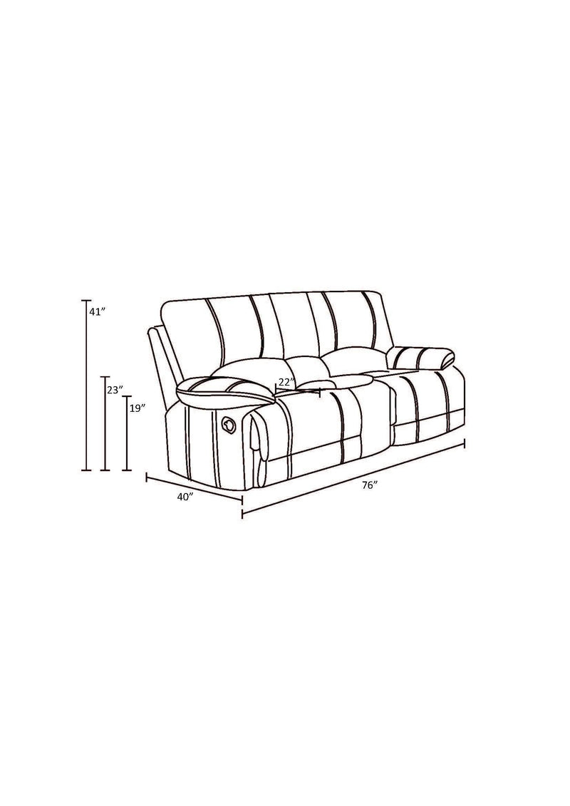 Global United Leather-Air Recliining  Sofa