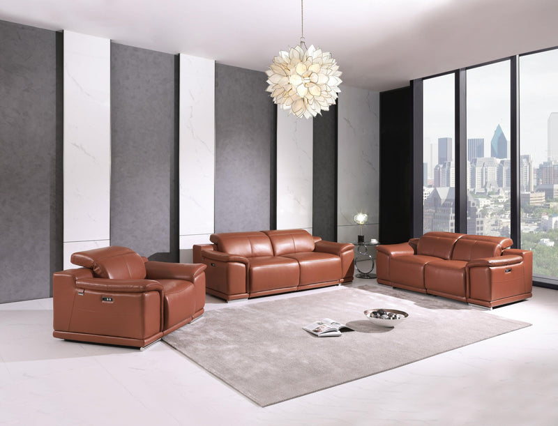 Global United Genuine Italian Leather Power Reclining Sofa - Urban Living Furniture (Los Angeles, CA)