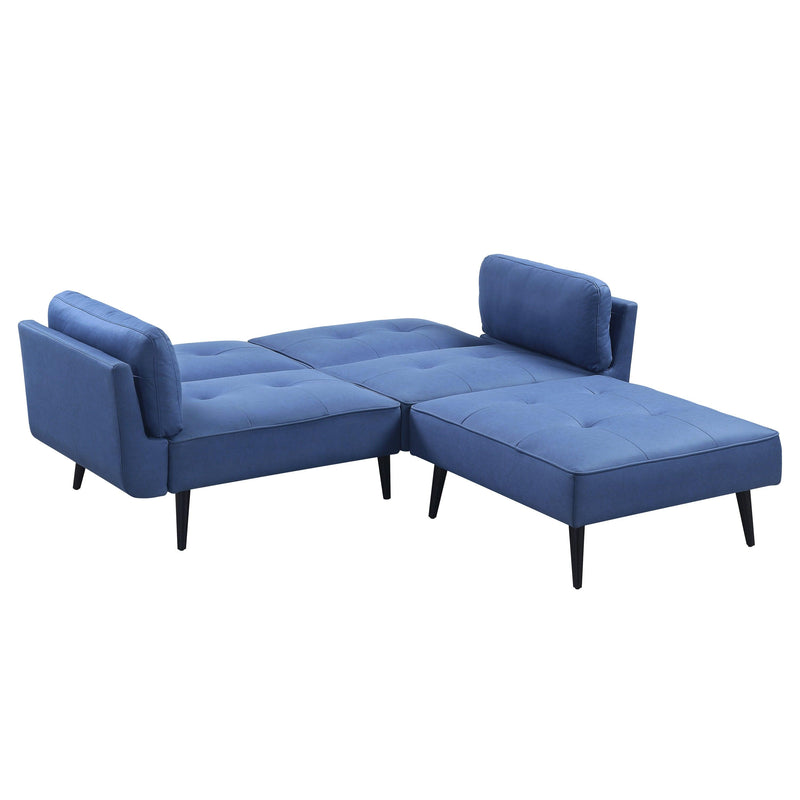 ACME Nafisa Adjustable Sofa & Ottoman, Blue Fabric LV00823 - Urban Living Furniture (Los Angeles, CA)