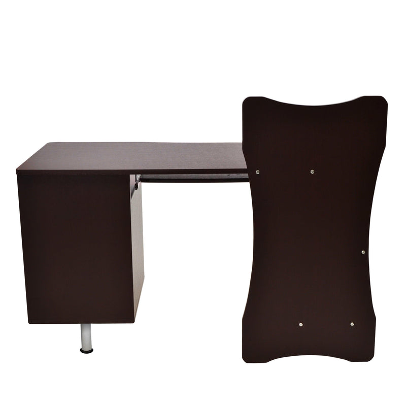 Techni Mobili Stylish Computer Desk withStorage, Chocolate - Urban Living Furniture (Los Angeles, CA)