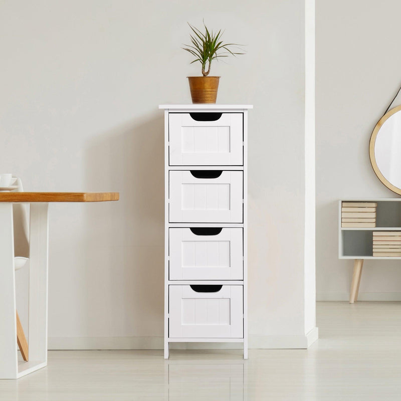 White BathroomStorage Cabinet, Freestanding Cabinet with Drawers - Urban Living Furniture (Los Angeles, CA)