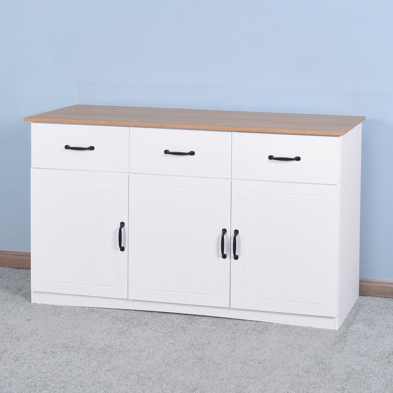 White Buffet Cabinet withStorage, Kitchen Sideboard with 3 Doors and 3 Drawers, Coffee Bar Cabinet,Storage Cabinet Console Table for Living Room - Urban Living Furniture (Los Angeles, CA)