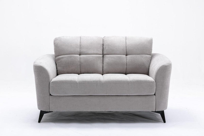 Callie Light Gray Velvet Fabric Sofa Loveseat Living Room Set - Urban Living Furniture (Los Angeles, CA)