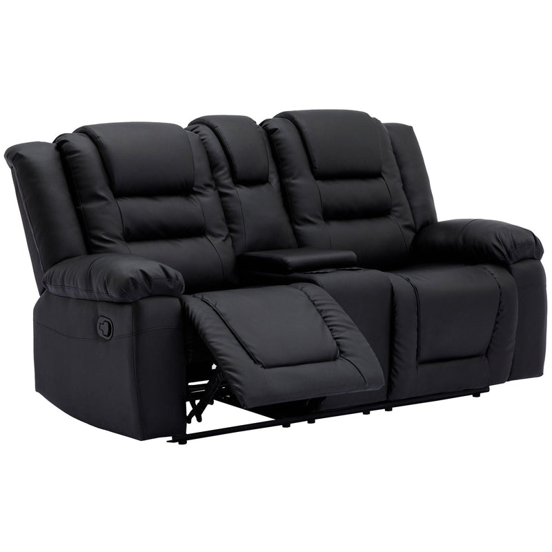 Home Theater Seating Manual Recliner, PU Leather Reclining Loveseat for Living Room - Urban Living Furniture (Los Angeles, CA)