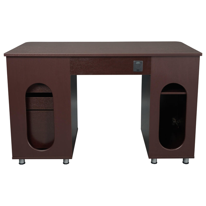 Techni Mobili Complete Workstation Computer Desk withStorage, Chocolate - Urban Living Furniture (Los Angeles, CA)