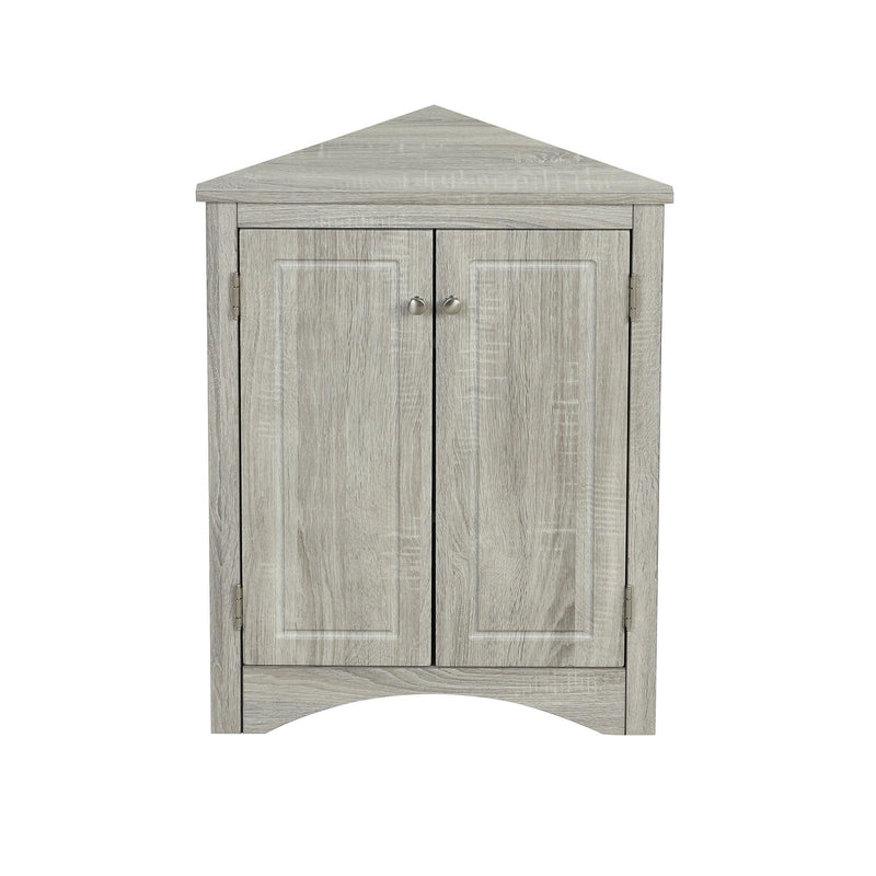 Oak Triangle BathroomStorage Cabinet with Adjustable Shelves, Freestanding Floor Cabinet for Home Kitchen - Urban Living Furniture (Los Angeles, CA)