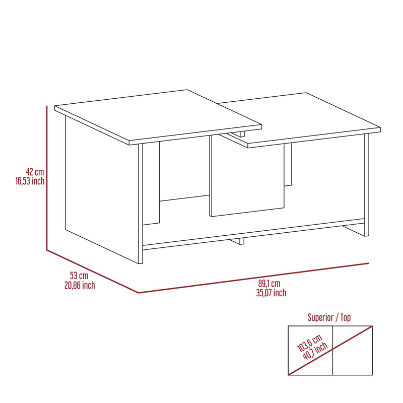 Linlock 1-Shelf Coffee Table Black Wengue - Urban Living Furniture (Los Angeles, CA)