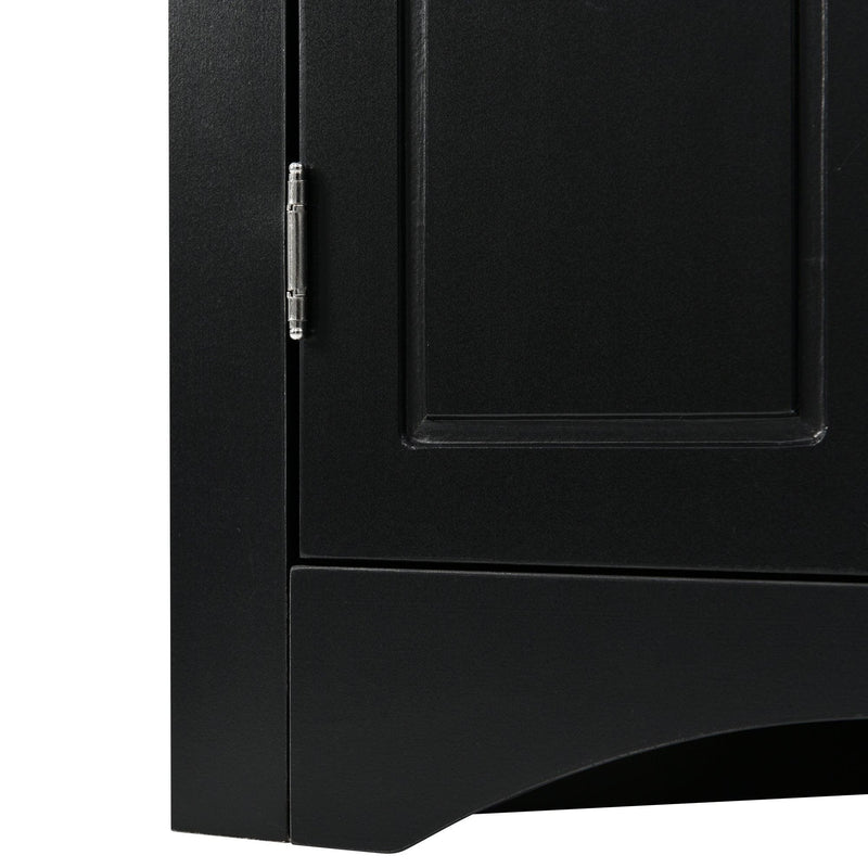 Black Triangle BathroomStorage Cabinet with Adjustable Shelves, Freestanding Floor Cabinet for Home Kitchen - Urban Living Furniture (Los Angeles, CA)